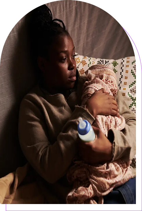 woman with child